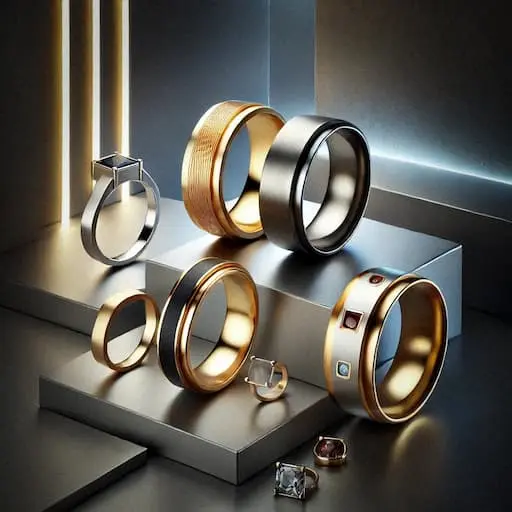 Modern men's ring collection